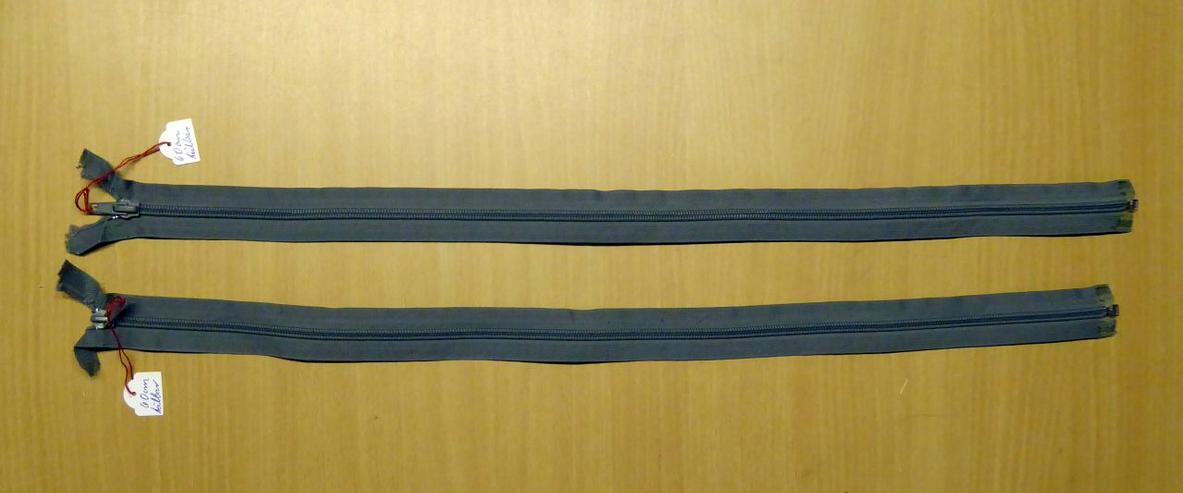 2 teilbare Reissverschlüsse neu  grau 60 cm lang