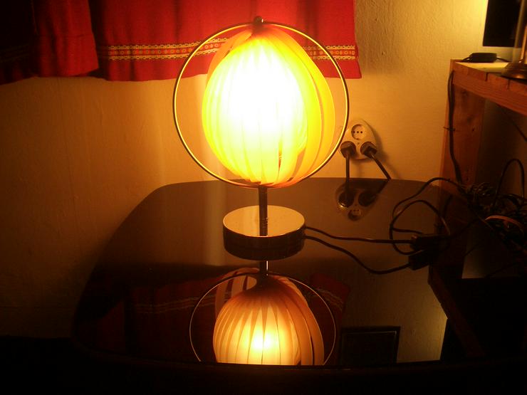 Mid Century Lampe Moon Lamp Panton Style Mondlampe orange - Tischleuchten - Bild 2