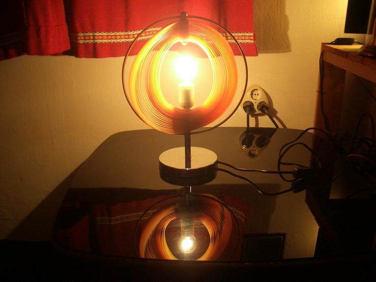 Mid Century Lampe Moon Lamp Panton Style Mondlampe orange - Tischleuchten - Bild 1