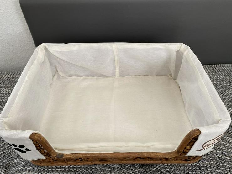 kleines Rattan Hundebett / Hundekorb / Dog Bed / Dog Basket - Körbe, Betten & Decken - Bild 5