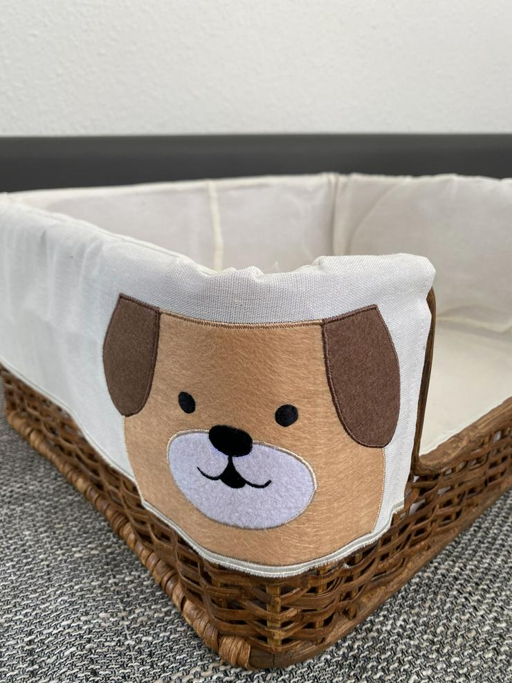 Bild 3: mittelgroßes Rattan Hundebett / Hundekorb / Dog Bed / Dog Basket