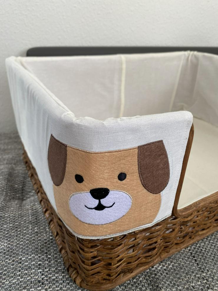 Bild 4: mittleres Rattan Hundebett / Hundekorb / Dog Bed / Dog Basket
