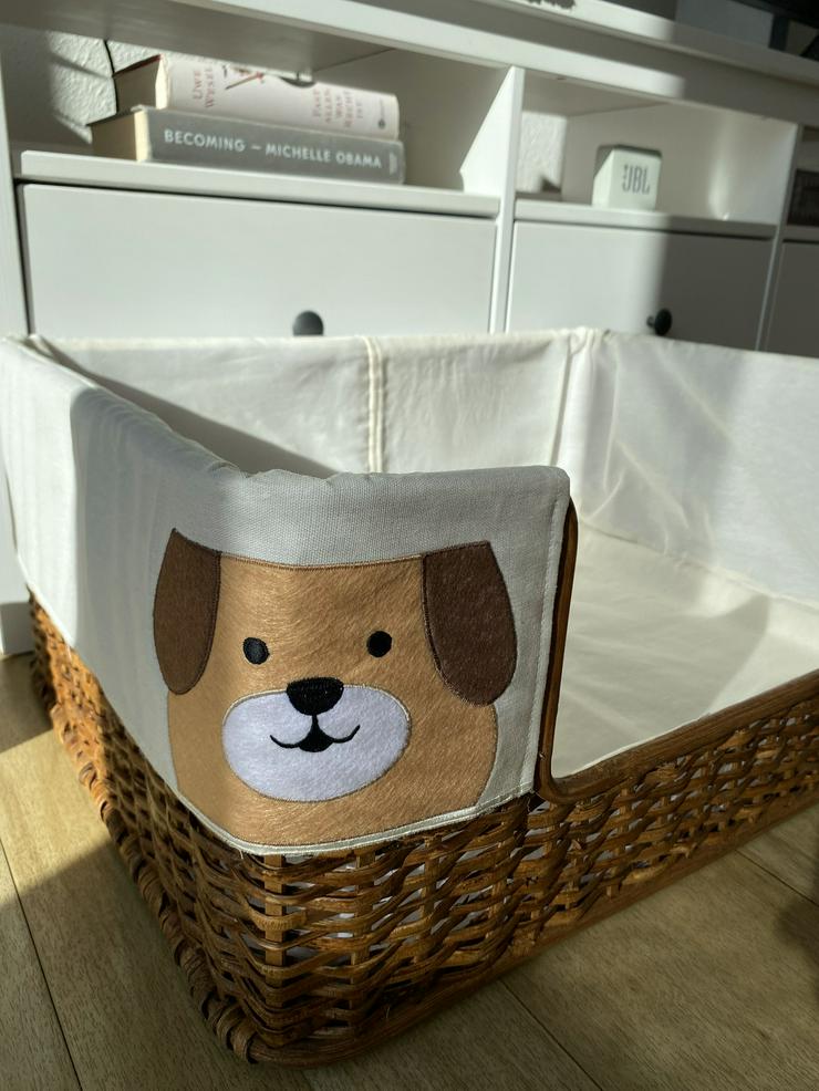 Bild 11: mittleres Rattan Hundebett / Hundekorb / Dog Bed / Dog Basket