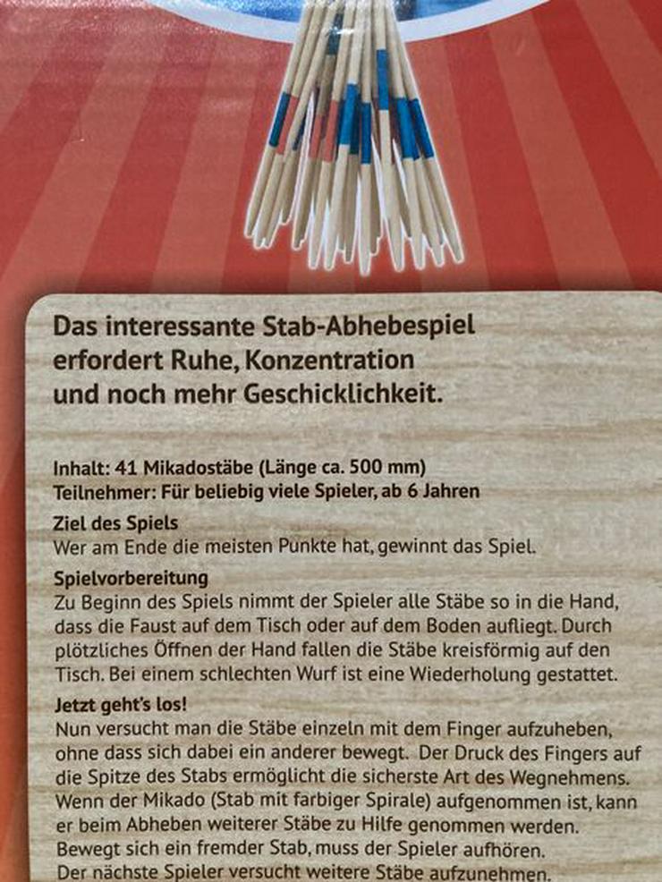 Bild 3: Riesen Mikado Holzstäbe v. Playland 50 cm, 41 St. - UNBENUTZT