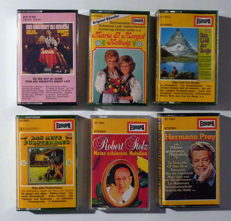 4 alte Musikkassetten Volksmusik, alte Schlager, Vintage usw.