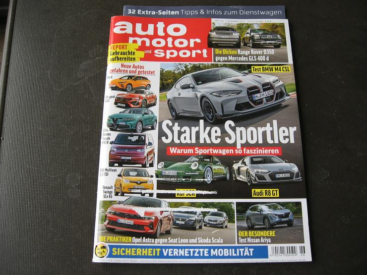 Bild 8: Zeitschriften Auto Motor und Sport, Konvolut 13 Exemplare 2022/23