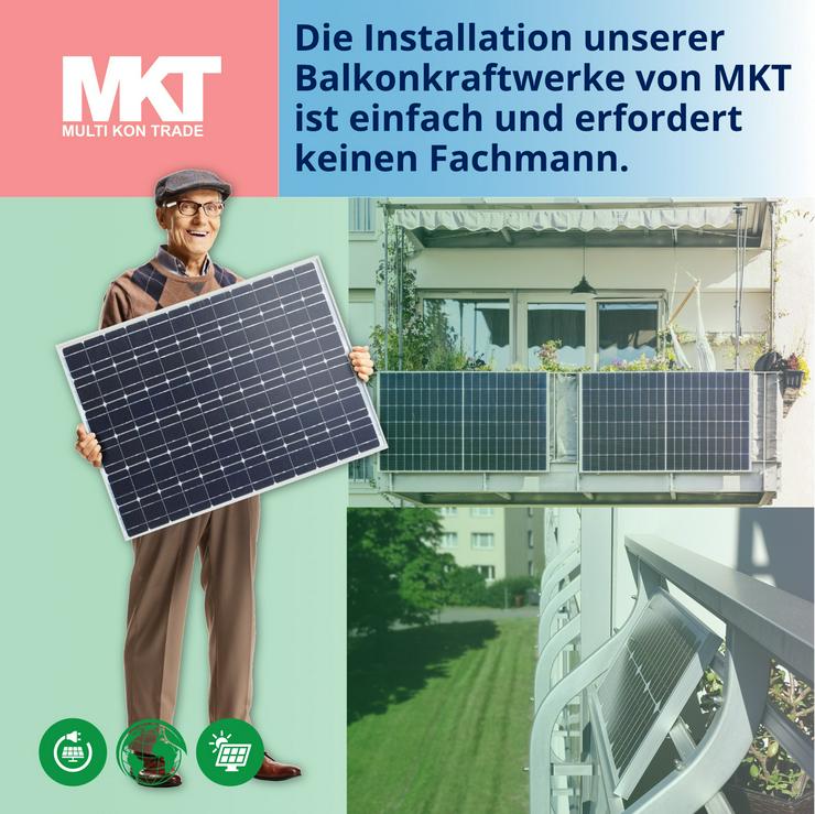 Bild 14: 810W/600W Balkonkraftwerk Photovoltaik Solaranlage Steckerfertig WIFI Smart
