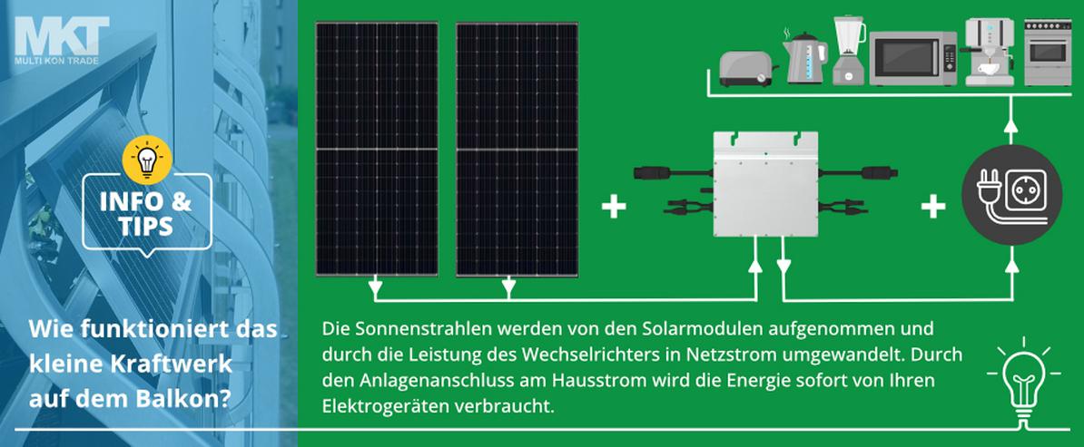 Bild 9: 810W/600W Balkonkraftwerk Photovoltaik Solaranlage Steckerfertig WIFI Smart