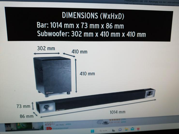 Bild 12:  Klipsch Cinema 400 Soundbar mit Wireless Subwoofer -neu 409 €