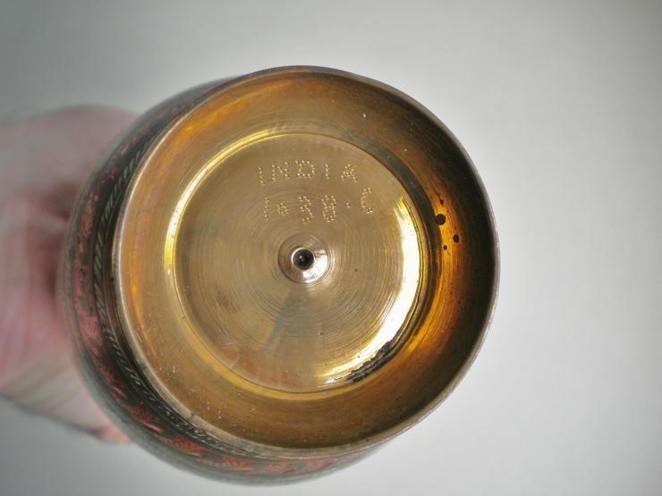 Bild 1: Messing/Rotguss-Vase,Handarbeit,Indien,Alt,1938?