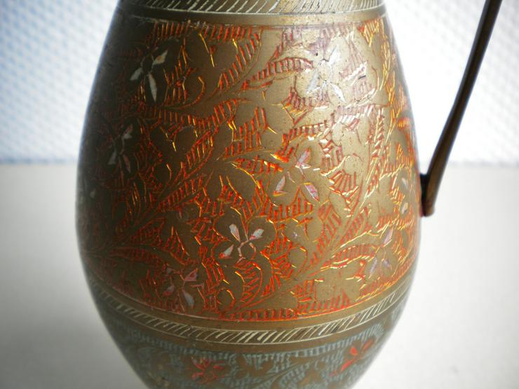 Messing/Rotguss-Vase,Handarbeit,Indien,Alt,1938? - Weitere - Bild 4