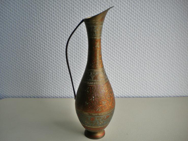 Messing/Rotguss-Vase,Handarbeit,Indien,Alt,1938? - Weitere - Bild 6