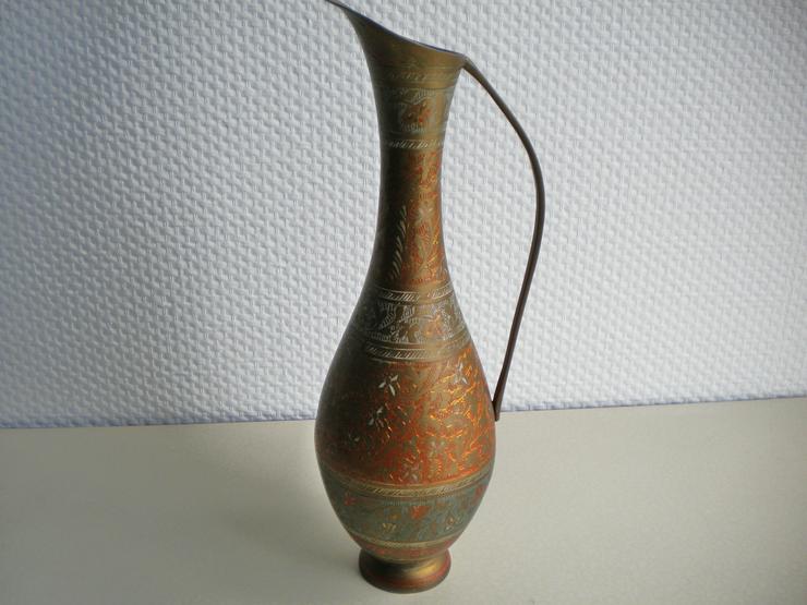Messing/Rotguss-Vase,Handarbeit,Indien,Alt,1938? - Weitere - Bild 8