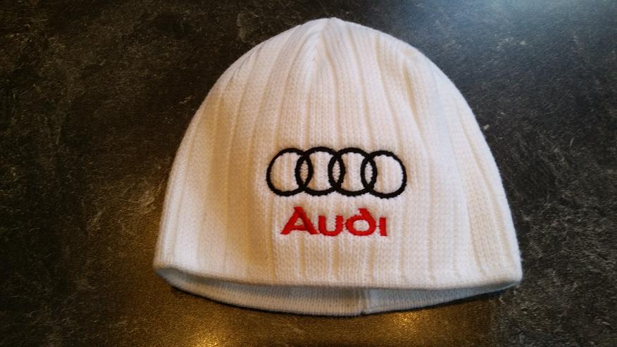 Audi Mütze Wintermütze Strickmütze mit Audi Stickerei