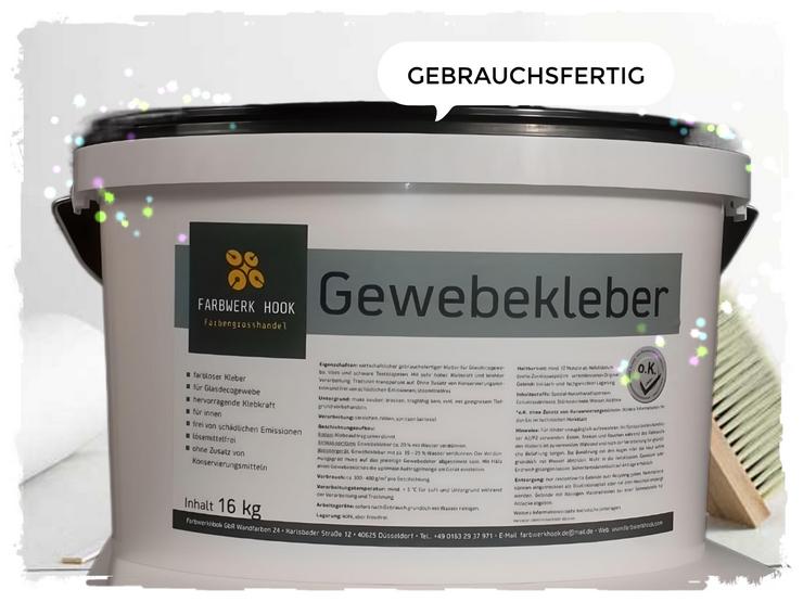 FarbwerkHook Gewebekleber 16KG, gebrauchsfertiger Kleister