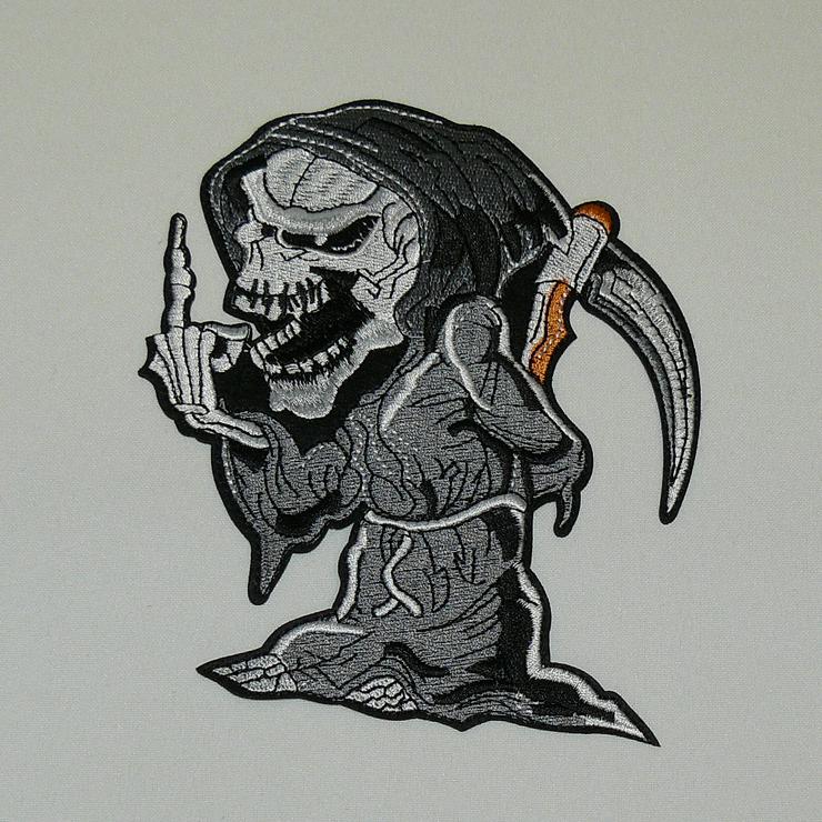 Patches Patch Biker Skull Aufbügler Aufnäher TOP