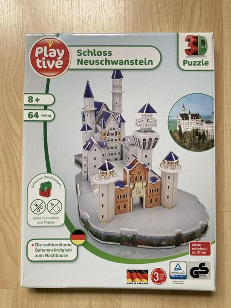Bild 1: 3D Puzzle Schloss Neuschwanstein v. Play Tive, 64 Teile, OVP