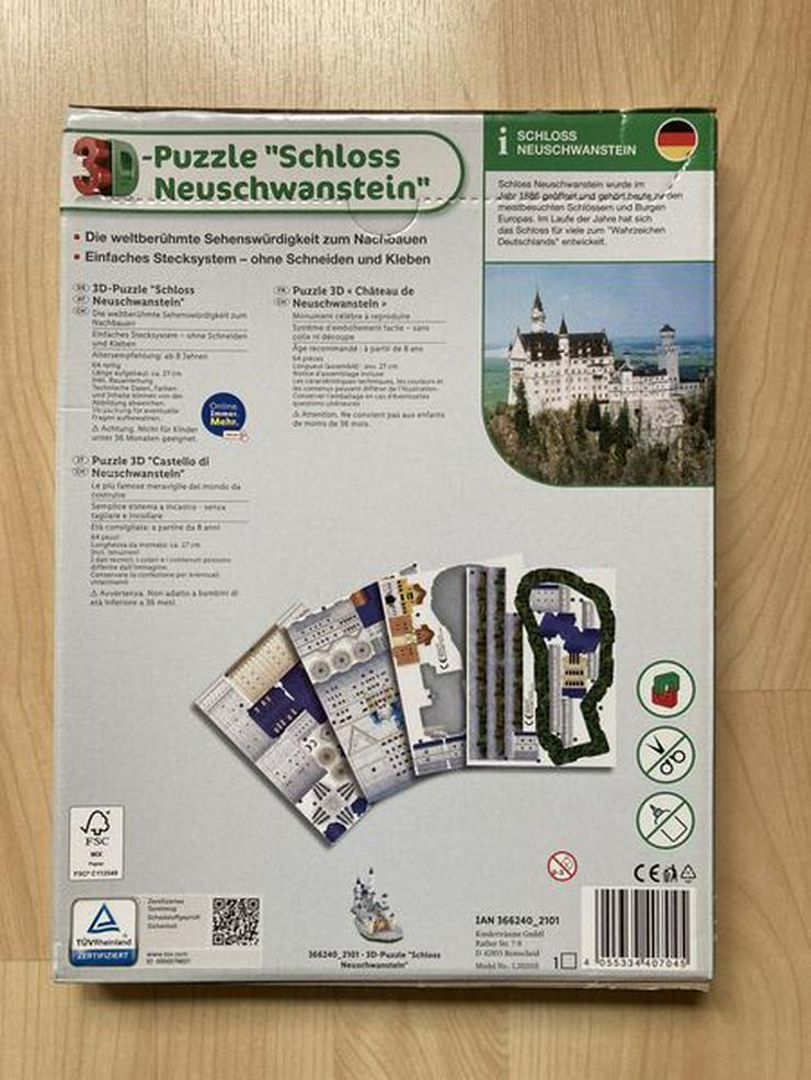 3D Puzzle Schloss Neuschwanstein v. Play Tive, 64 Teile, OVP - Puzzles - Bild 4