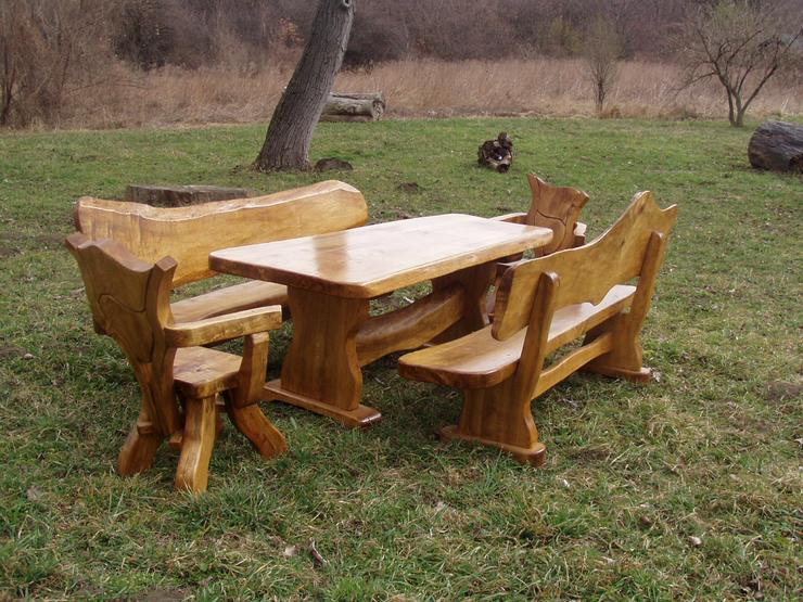 Rustikale Gartenmöbel vom Hersteller - Stühle & Sitzbänke - Bild 4