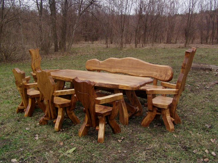 Rustikale Gartenmöbel vom Hersteller - Stühle & Sitzbänke - Bild 5