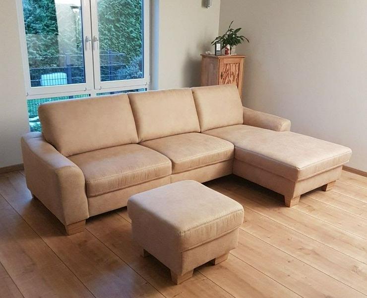 Bild 1: Sofa -wie neu - Relaxfunktion mit Motor inkl. Hocker