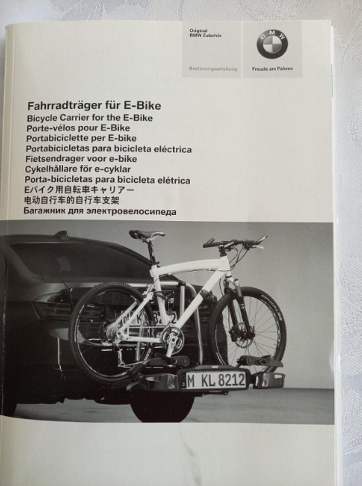 Bild 2: Fahrradträger für 2 E-Bikes Original BMW für Anhängerkupplung