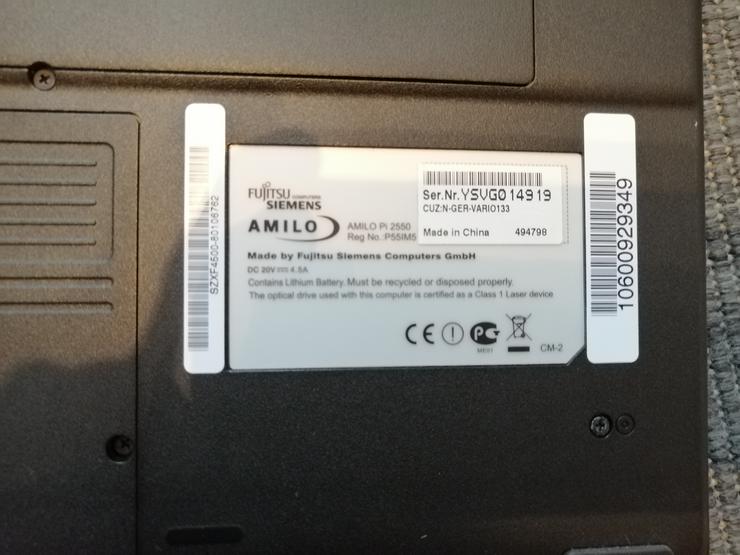 Bild 5: Fujitsu Siemens Amilo Pi 2550 Notebook 15,4 Zoll