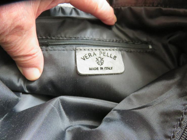 Bild 4: Damenhandtasche schwarz echt leder