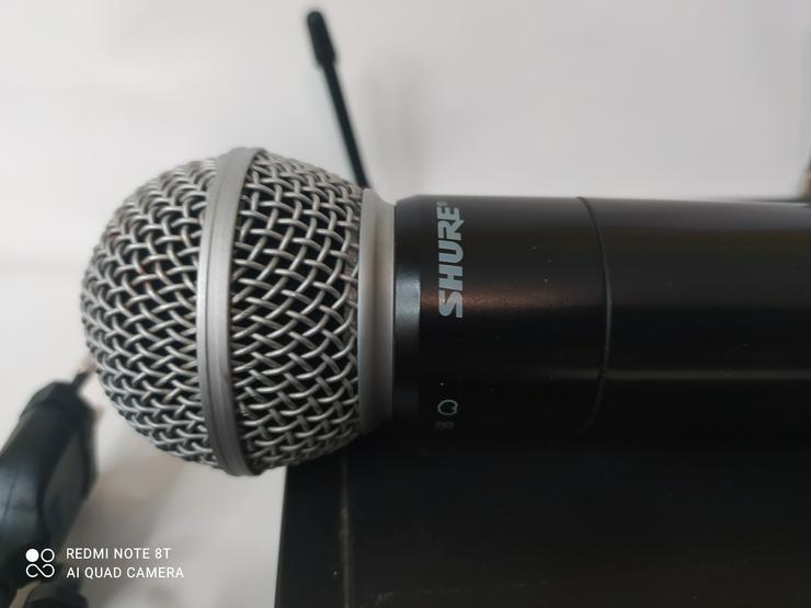 Bild 1: 2 x  Shure SLX24 drahtlos Mikrofon Systeme mit SM58 Kapsel LEGALE und ANMELDEFREI FREQUENZEN