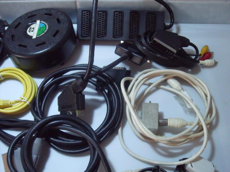 Bild 9: Kabel 35 stück versch Audio-Video-Netzwerk-Internet.+ Geschenk Silber  Kette.