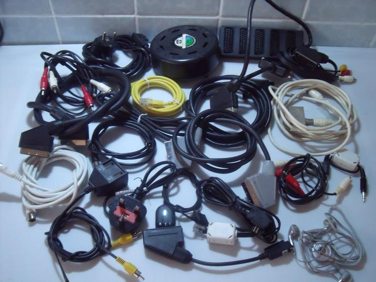 Bild 12: Kabel 35 stück versch Audio-Video-Netzwerk-Internet.+ Geschenk Silber  Kette.