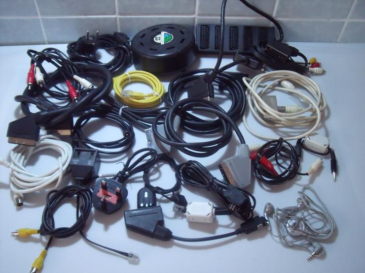 Bild 7: Kabel 35 stück versch Audio-Video-Netzwerk-Internet.+ Geschenk Silber  Kette.