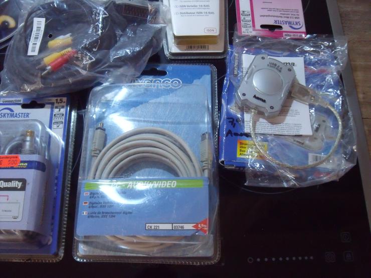 Bild 5: Kabel 35 stück versch Audio-Video-Netzwerk-Internet.+ Geschenk Silber  Kette.