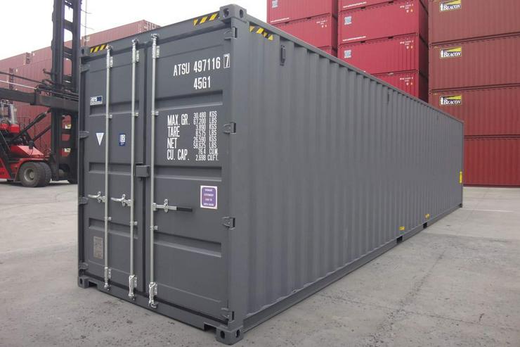 40 Fuß Seecontainer High Cube Ral7016 1. Reise