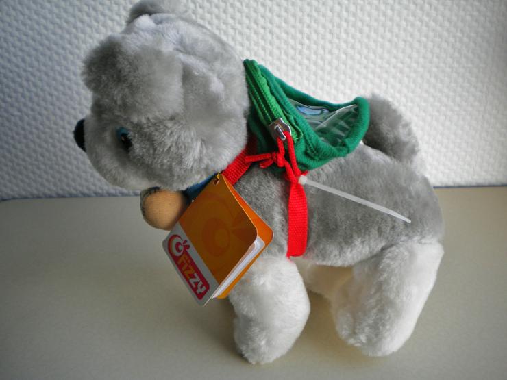 Fizzy-Plüsch-Hund mit Tasche,ca. 20 cm - Teddybären & Kuscheltiere - Bild 1
