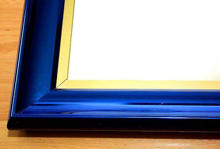 großer Wandspiegel 108 x 78cm - blau Metallic Rahmen - Spiegel - Bild 3
