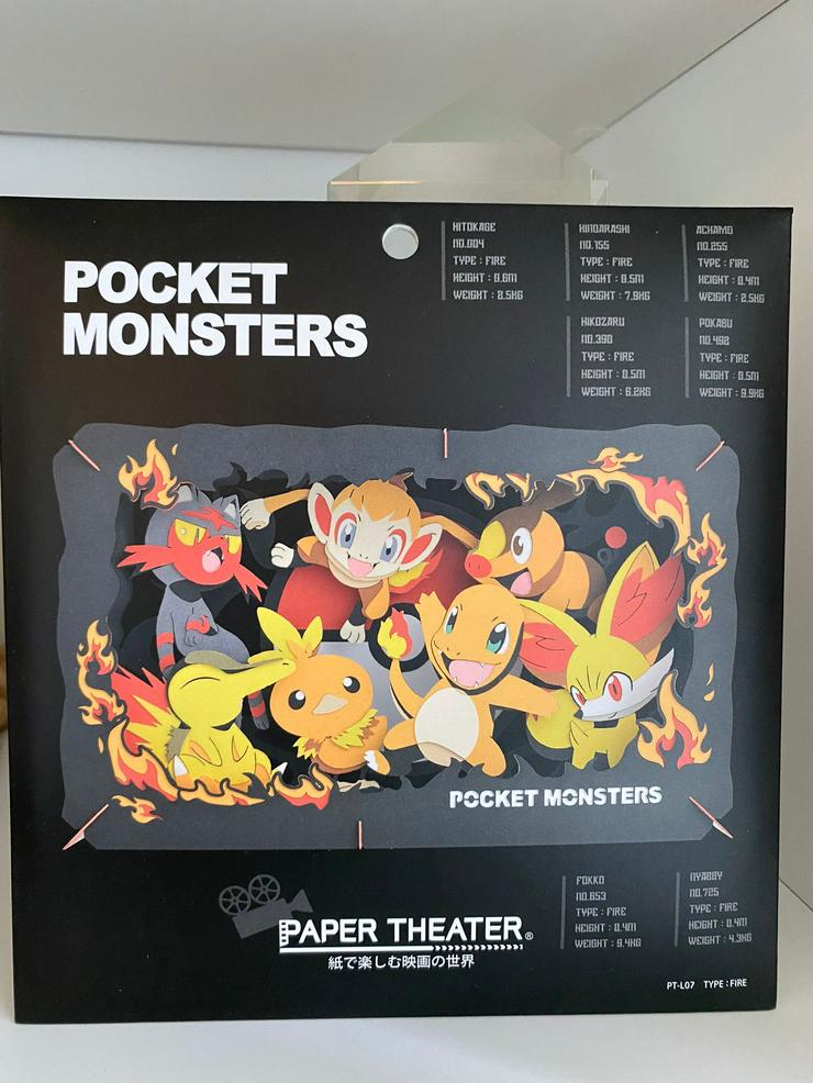 Bild 2: Pokemon Feuerpokemon 3D Papiertheater