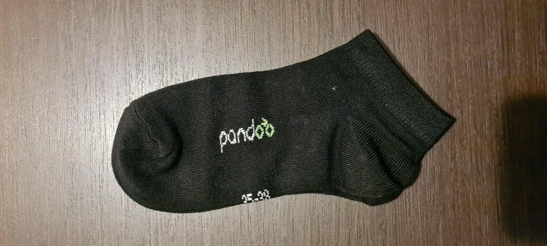 Pandoo Bambus Socken / Füßlinge Gr. 35-38 6er Pack schwarz - Größen 35-38 - Bild 5