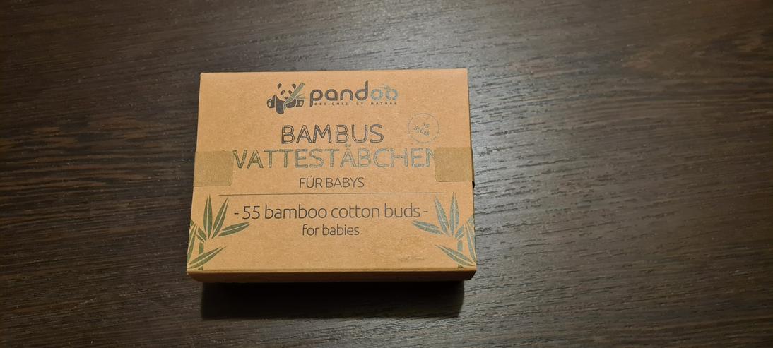 Pandoo Bambus Wattestäbchen für Kinder/Babies 2er Pack - Pflege & Wohlbefinden - Bild 1