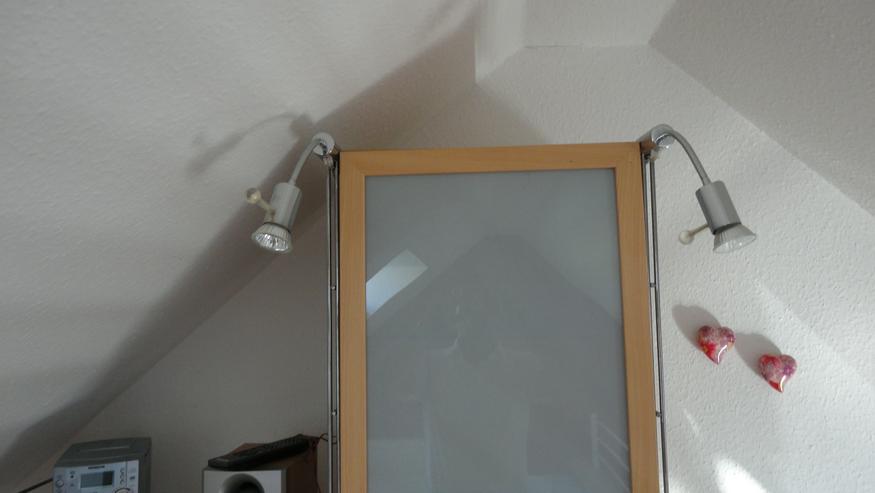 Bild 3: Jugendzimmerschrank Stahl/Holz/Türen Milchglas