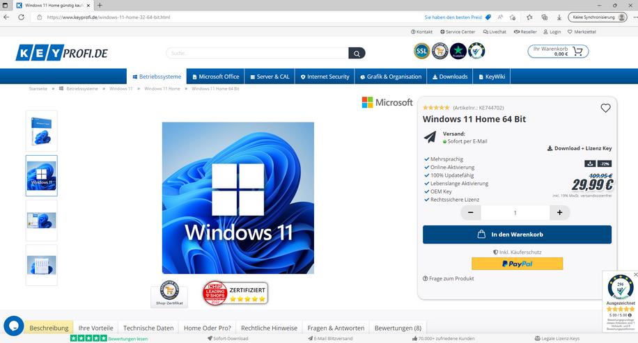Bild 2: Microsoft Windows 11 Home 64 Bit Vollversion + Produkt-Key