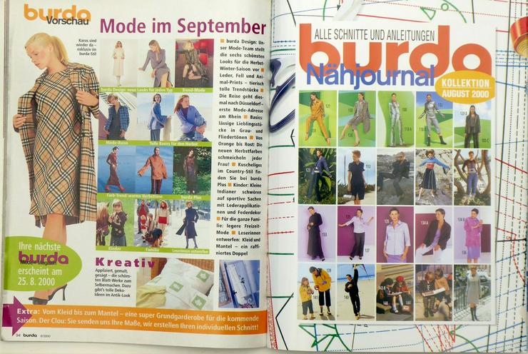 2  burda Modehefte Nr. 8/2000 und Nr 1/2001 - Basteln & Handarbeiten - Bild 2