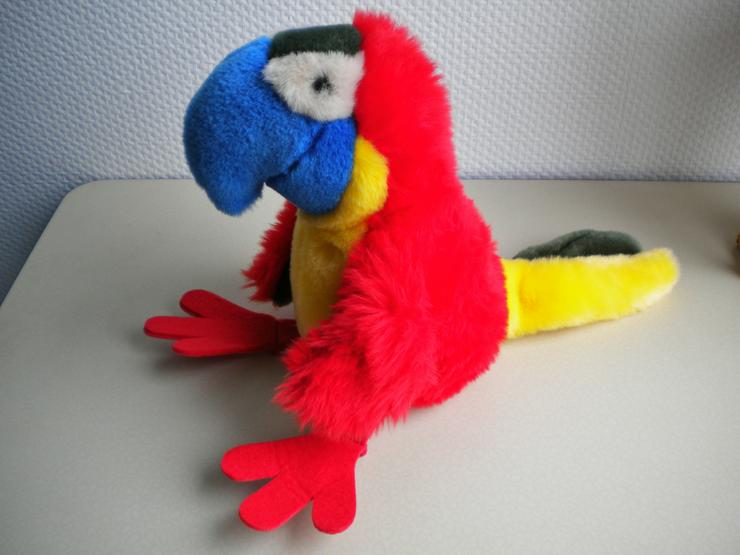 Bild 2: Kikeriki-Plüsch-Spaßvogel-Papagei SWR 1999,ca. 37 cm