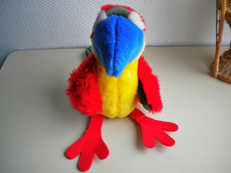 Bild 4: Kikeriki-Plüsch-Spaßvogel-Papagei SWR 1999,ca. 37 cm