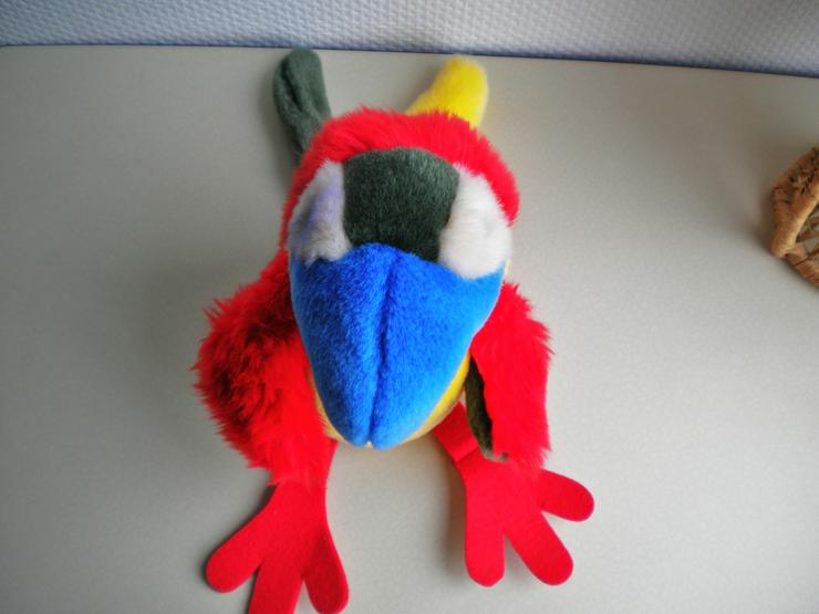 Bild 3: Kikeriki-Plüsch-Spaßvogel-Papagei SWR 1999,ca. 37 cm