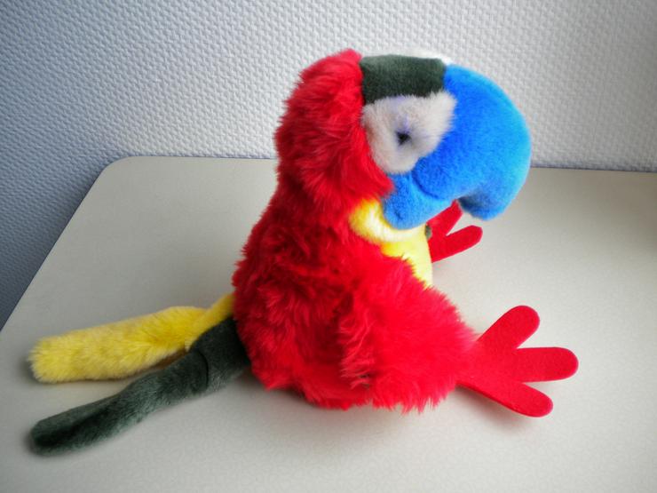 Kikeriki-Plüsch-Spaßvogel-Papagei SWR 1999,ca. 37 cm - Teddybären & Kuscheltiere - Bild 1