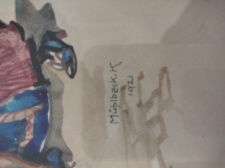 Bild 14: Mühlbeck Károly Aquarell Gemälde Signiert Datiert 1921