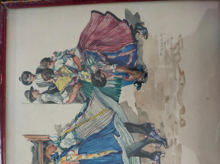 Bild 12: Mühlbeck Károly Aquarell Gemälde Signiert Datiert 1921
