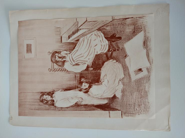 Bild 2: Henri Matisse Nadel und Rote Tinte auf Papier, Sanguine Zeichnung Gemälde Signiert