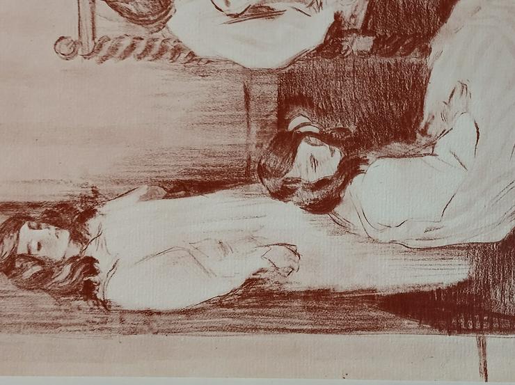 Bild 15: Henri Matisse Nadel und Rote Tinte auf Papier, Sanguine Zeichnung Gemälde Signiert